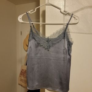Cute Metallic Dynamite Lace Cami Top